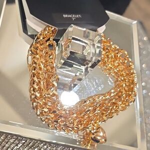 Forever 21 Heart Pendant Chain Bracelet Set